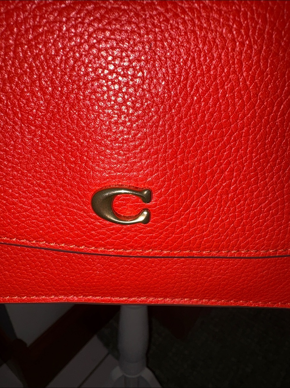 Coach Hayden Leather Crossbody bag Clutch Orange  exterior slip pocket  like new - Picture 4 of 15